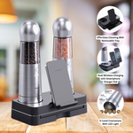 Load image into Gallery viewer, COSPRO 2-in-1 Electric Salt and Pepper Grinder with Smart Phone Wireless Charger | The Ultimate Tech Kitchen Gift