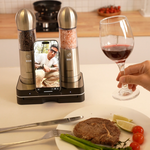 Load image into Gallery viewer, COSPRO 2-in-1 Electric Salt and Pepper Grinder with Smart Phone Wireless Charger | The Ultimate Tech Kitchen Gift