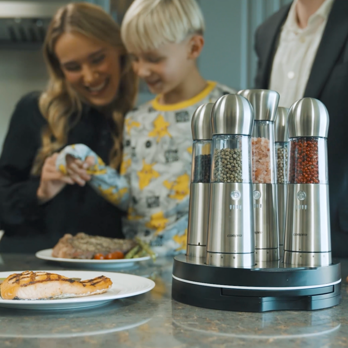 COSPRO 5-in-1 Electric Salt & Pepper Grinder Sets – COSPRO USA