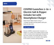 COSPRO USA Launches 2-in-1 Electric Salt & Pepper Grinder Set with Smartphone Wireless Charger