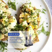 Spring Egg Salad Toast with COSPRO Grinder