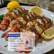 Herbed Butter Lobster Tails with COSPRO Wireless Charging 2-in-1 Grinder