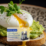 Avocado Toast + Poached Egg with COSPRO 2-in-1 Grinder Set