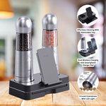 Load image into Gallery viewer, COSPRO 2-in-1 Electric Salt and Pepper Grinder with Smart Phone Wireless Charger | The Ultimate Tech Kitchen Gift