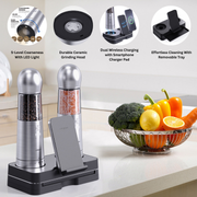 COSPRO 2-in-1 Electric Salt and Pepper Grinder with Smart Phone Wireless Charger | The Ultimate Tech Kitchen Gift