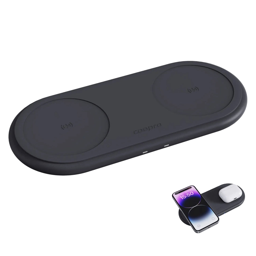(Accessory) COSPRO 2-in-1 Dual Wireless Charging Pad | Power Your Kitchen & Devices